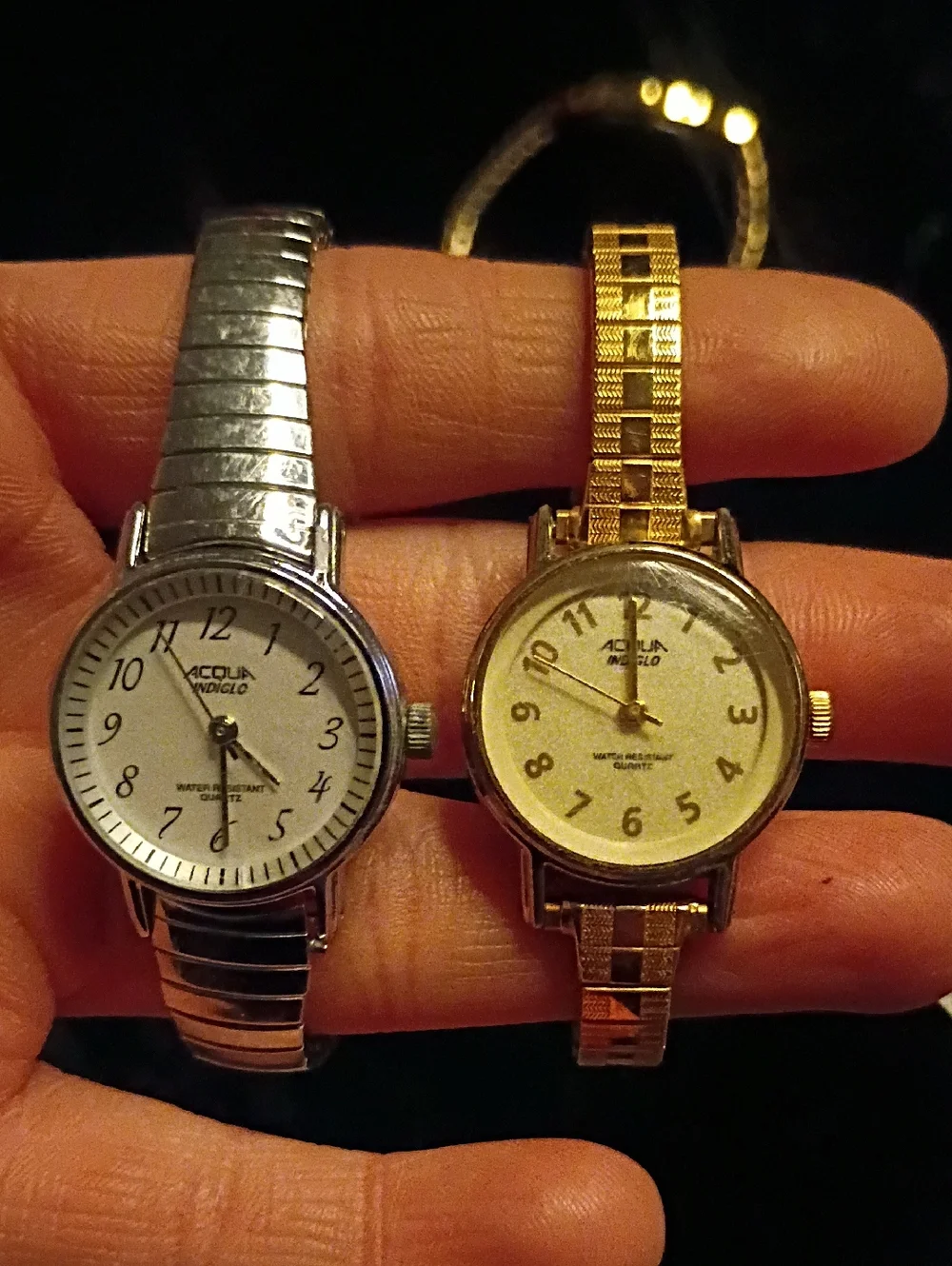 The ACQUA Brand Women's Two-Tone Silver and Gold Analog Wristwatch Set
